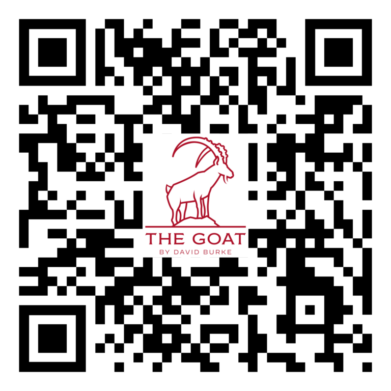 THEGOATbyDB dinnermenu qr code 768x768