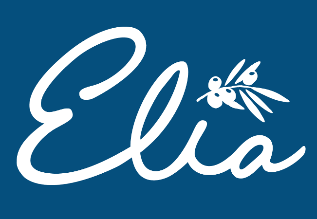 elia logo white on blue