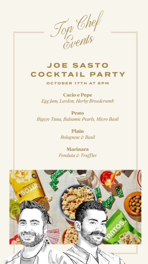 International Pasta Day with Chef Joe Sasto Cocktail Party in Asbury